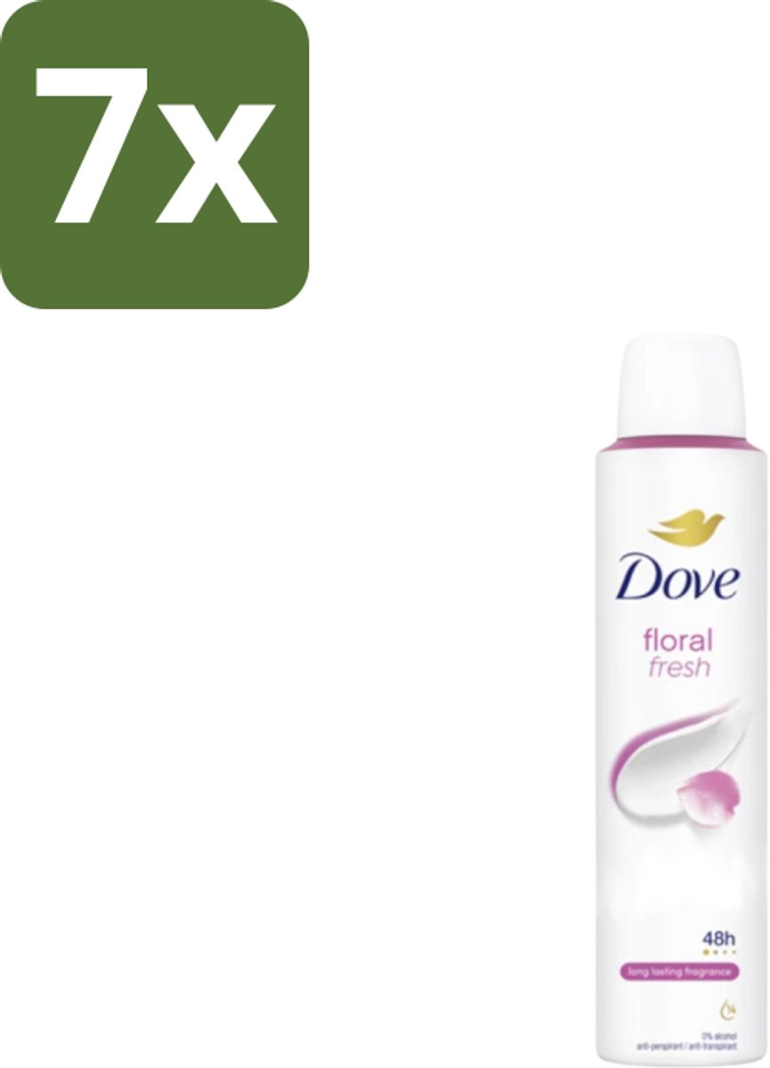 Dove – Deodorant Spray – Floral Fresh – 200 ml - Bulkverpakking - 7 stuks