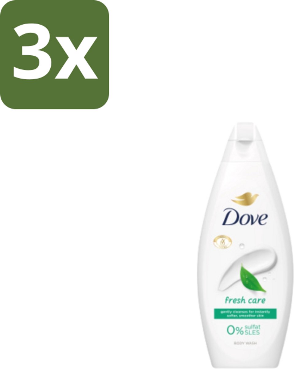3 x Dove – Douchegel – Fresh Care – 250 ml - Douchegel - Fris - Schone Huid - Huid Reinigen - Huid Hydrateren