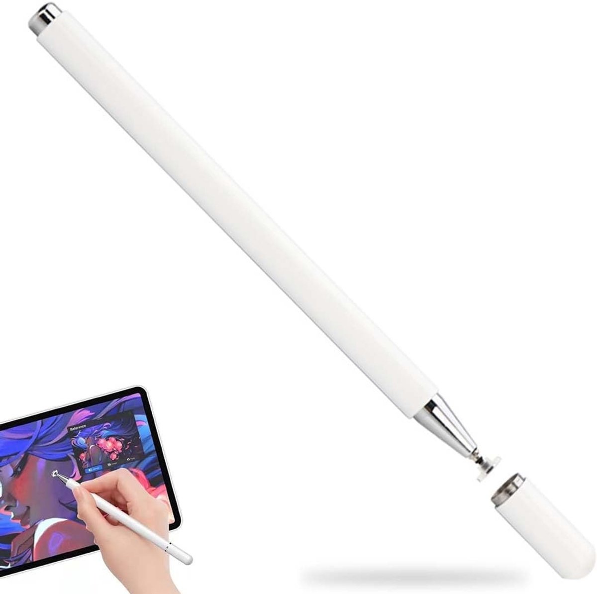 2-in-1 Touch Screen Stylus voor Tablets en Smartphones, Fijne Punt Capacitive Stylus Geschikt voor iPad, iPhone, Samsung en Android Apparaten