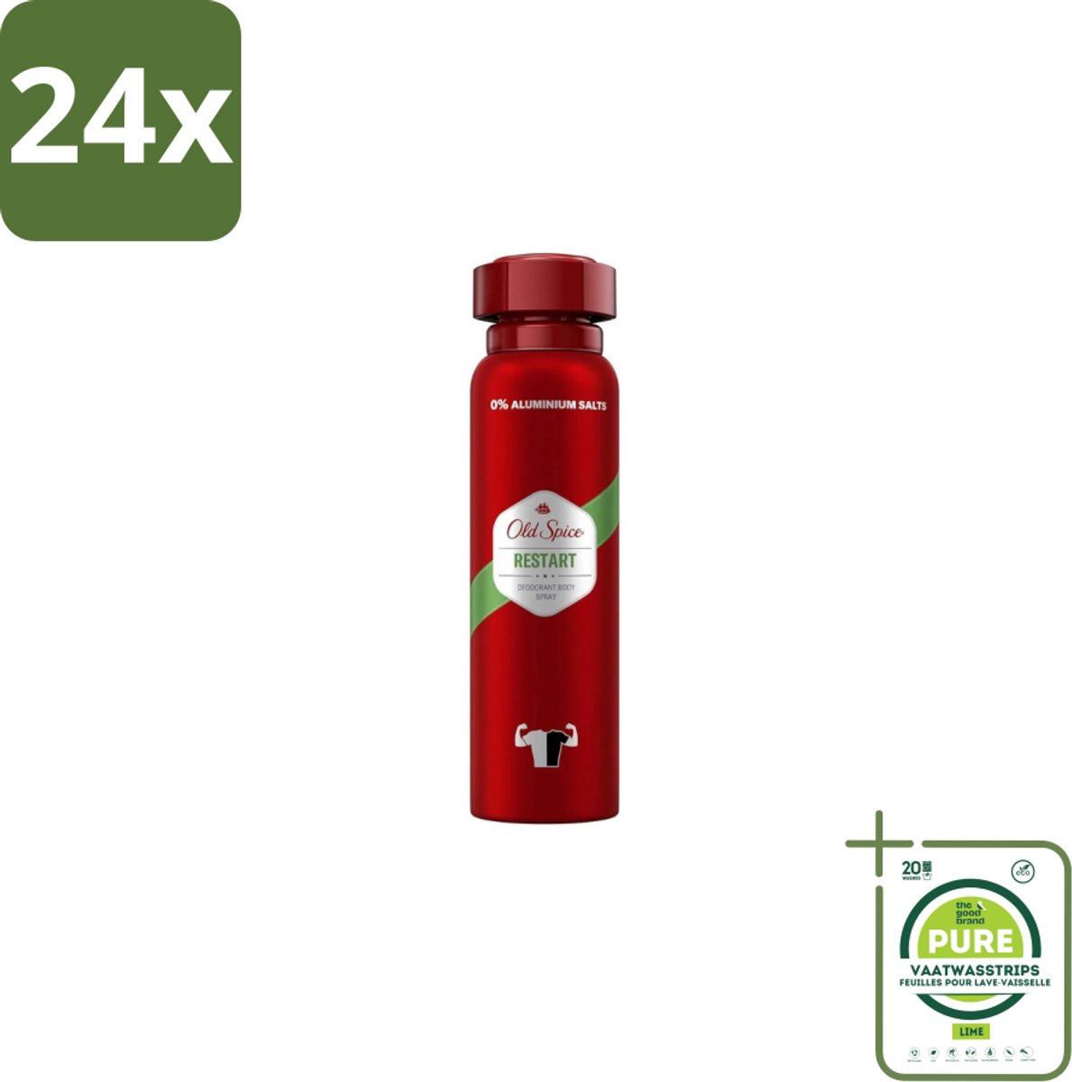 Old Spice – Deospray – Restart – 150 ml - Voordeelverpakking - 24 stuks - Old Spice Deodorant Spray - Frisheid
