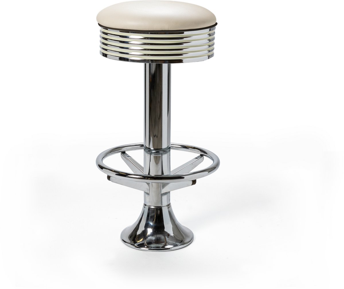 Bel Air Furniture Casey Barstool Footring BP 77 Chrome wit