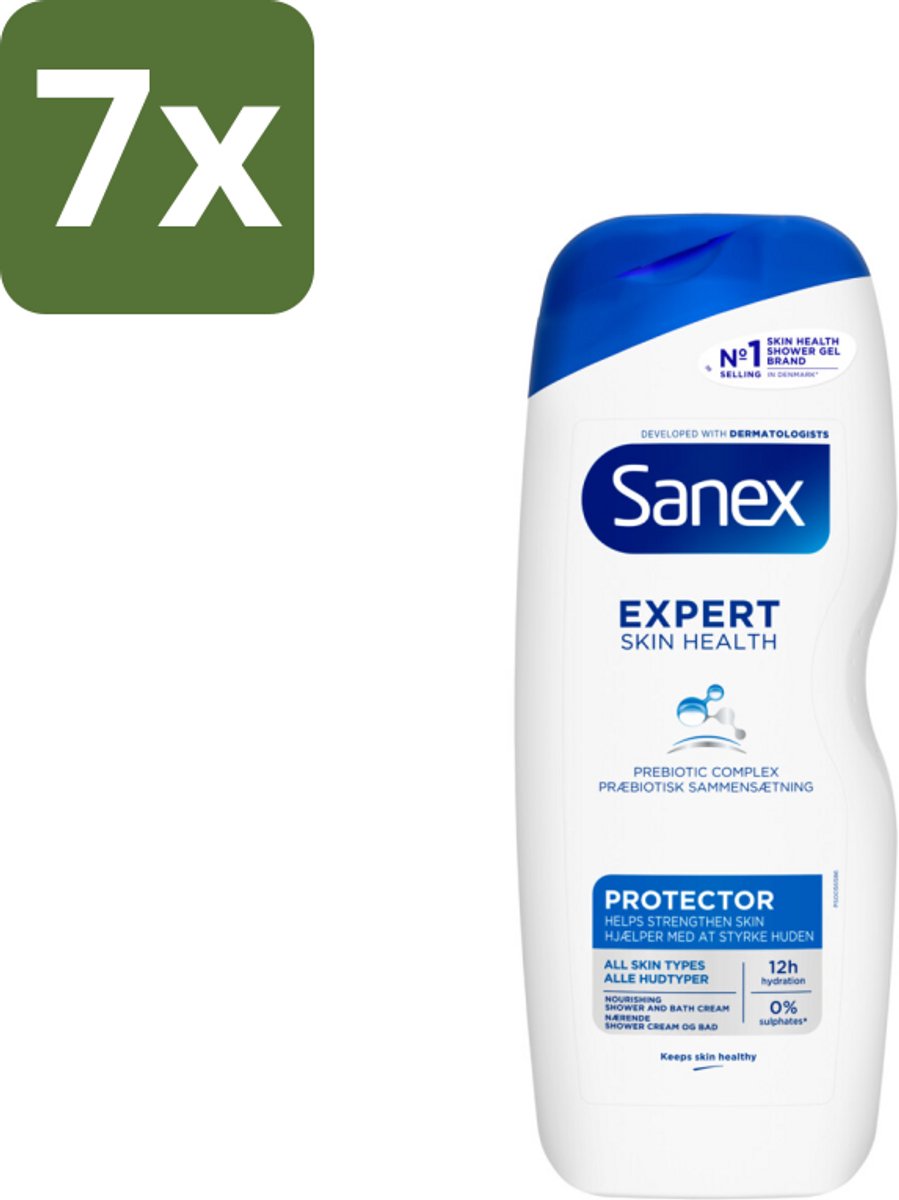Sanex – Douchegel – Expert Skin Health Protector – 600 ml - Bulkverpakking - 7 stuks