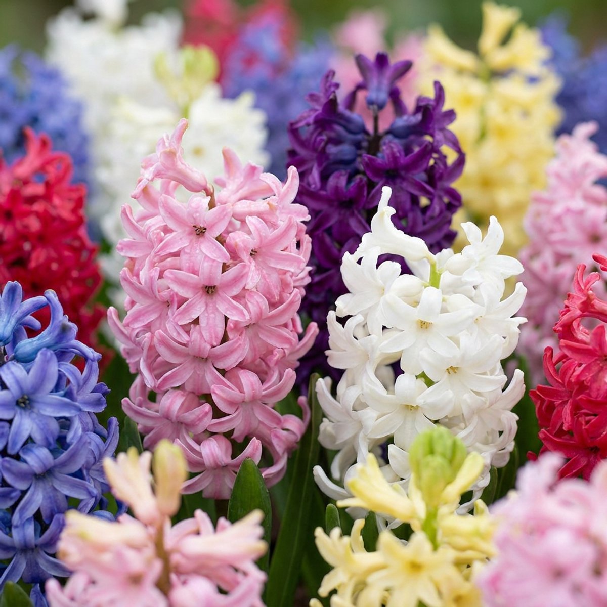 Green boutiQ - 80x Hyacinthus mix - Hyacint mix - Diversen - Voorjaarsbloeier - Bolmaat 14/15