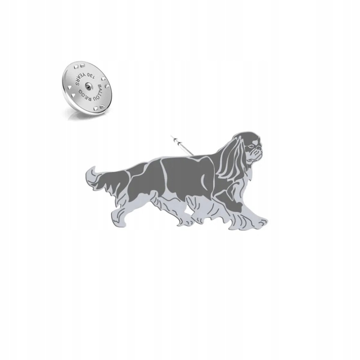 Zilveren Broche King Charles Spaniel 925 - Uniek Cadeau