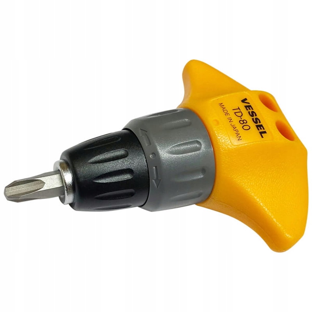 Merkloze T-schroevendraaier met ratel voor 1/4" bits