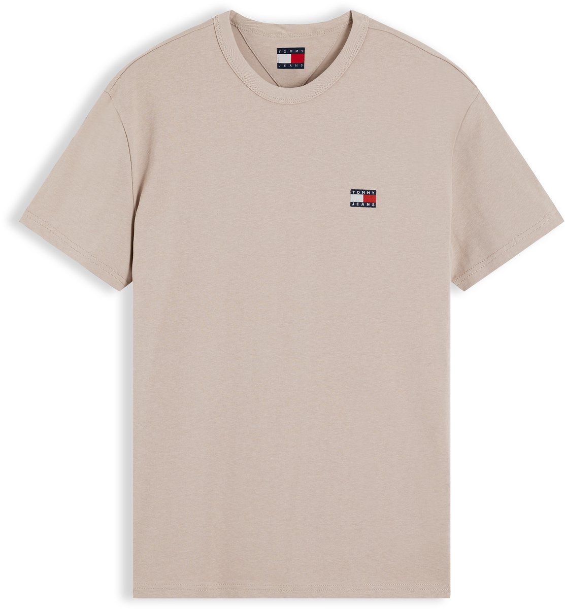 Tommy Jeans T-shirt Tjm Reg Badge Tee Ext Dm0dm20322 Pke Limestone Dust Mannen Maat - XL