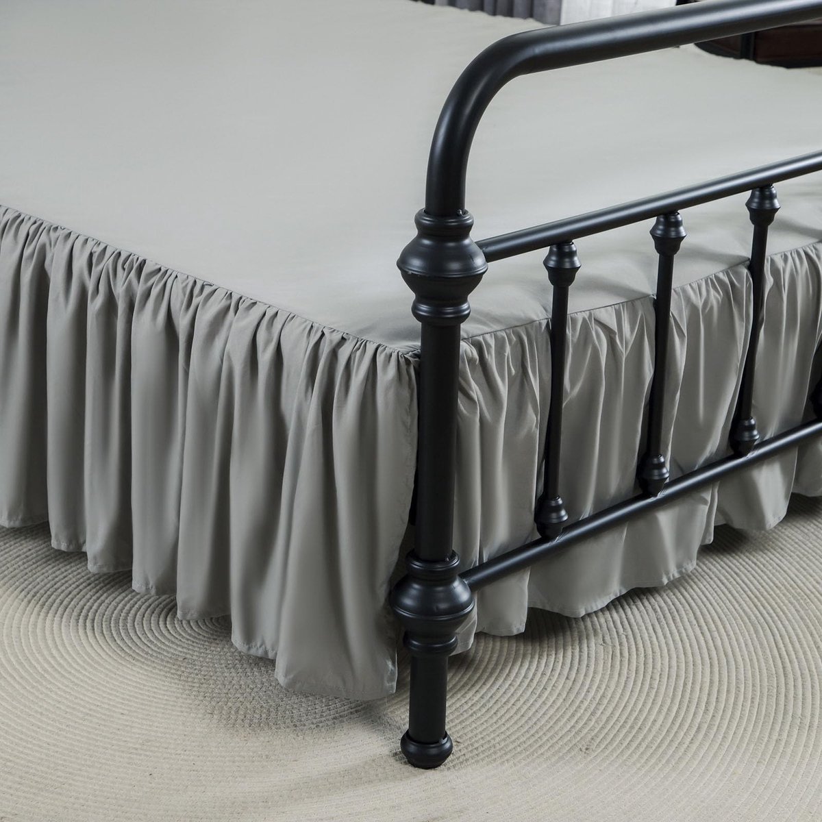 Elzusha - Bedrok met Rimpels voor Platformbed, Grijs 200 x 200cm