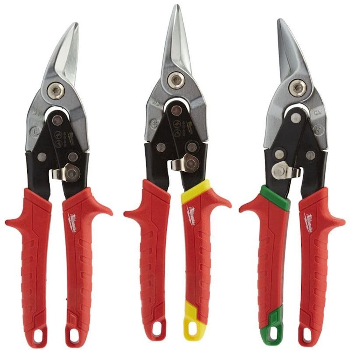Elzusha - Metaalscharen Set - Links, Rechts en Recht Snijden - 3 Stuks - Rood