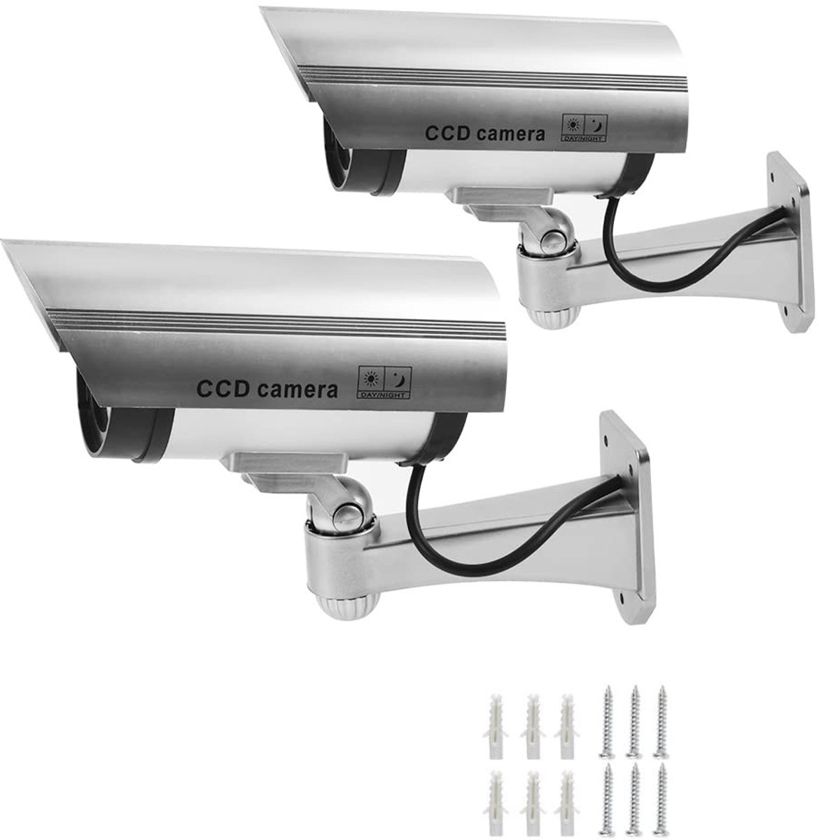 Elzusha - Set van 2 Nepcamera's met LED Licht voor Beveiliging