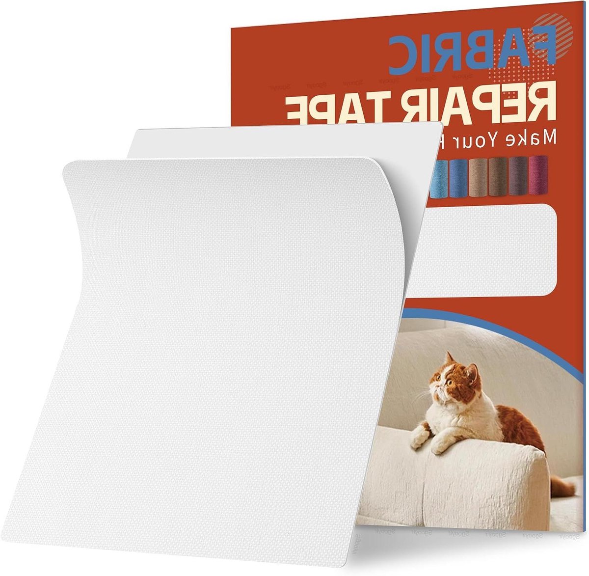Stoffen Reparatietape - Linnen Patches - Meubels Repareren - Waterdicht Zelfklevend - 21x28cm - Wit