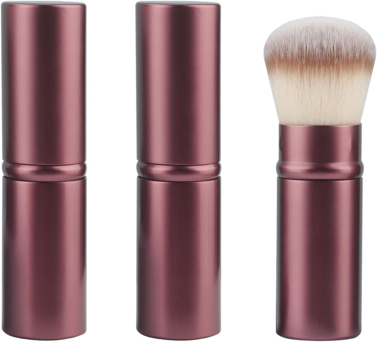 Draagbare Intrekbare Make-Upborstels Set, Multifunctionele Borstels voor Blush en Oogschaduw, Handwasbaar en Lichtgewicht, Ideaal voor Reizen en Dagelijks Gebruik