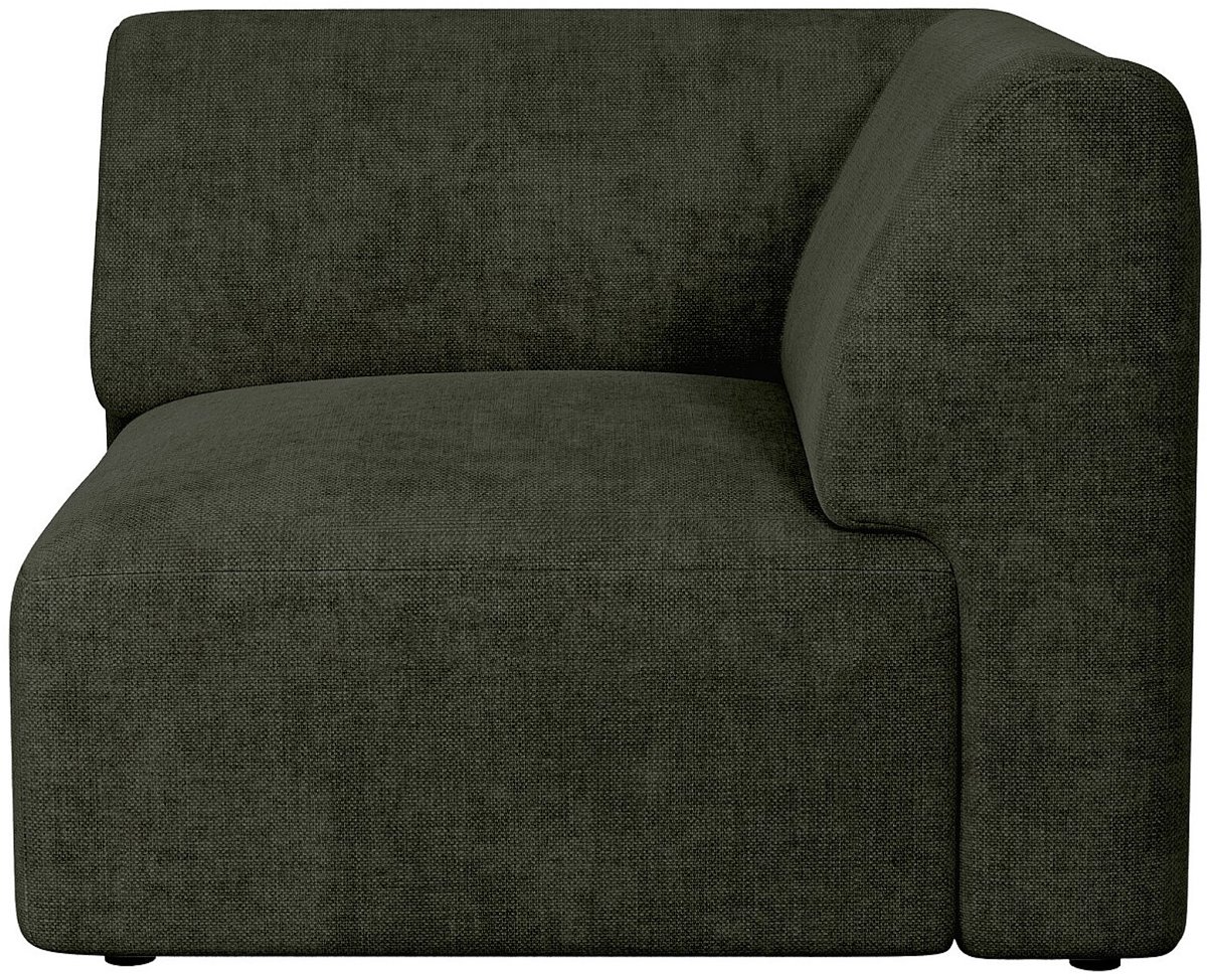 Vente-unique Hoekmodule fauteuil in groene stof van Maison Céphy POGNI