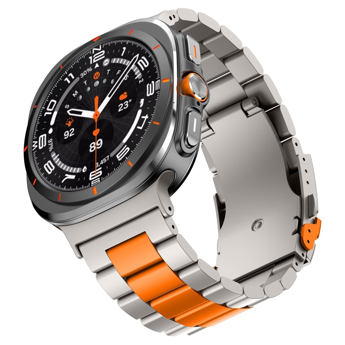Elzusha - Titanium Legering Polsband voor Samsung Galaxy Watch Ultra