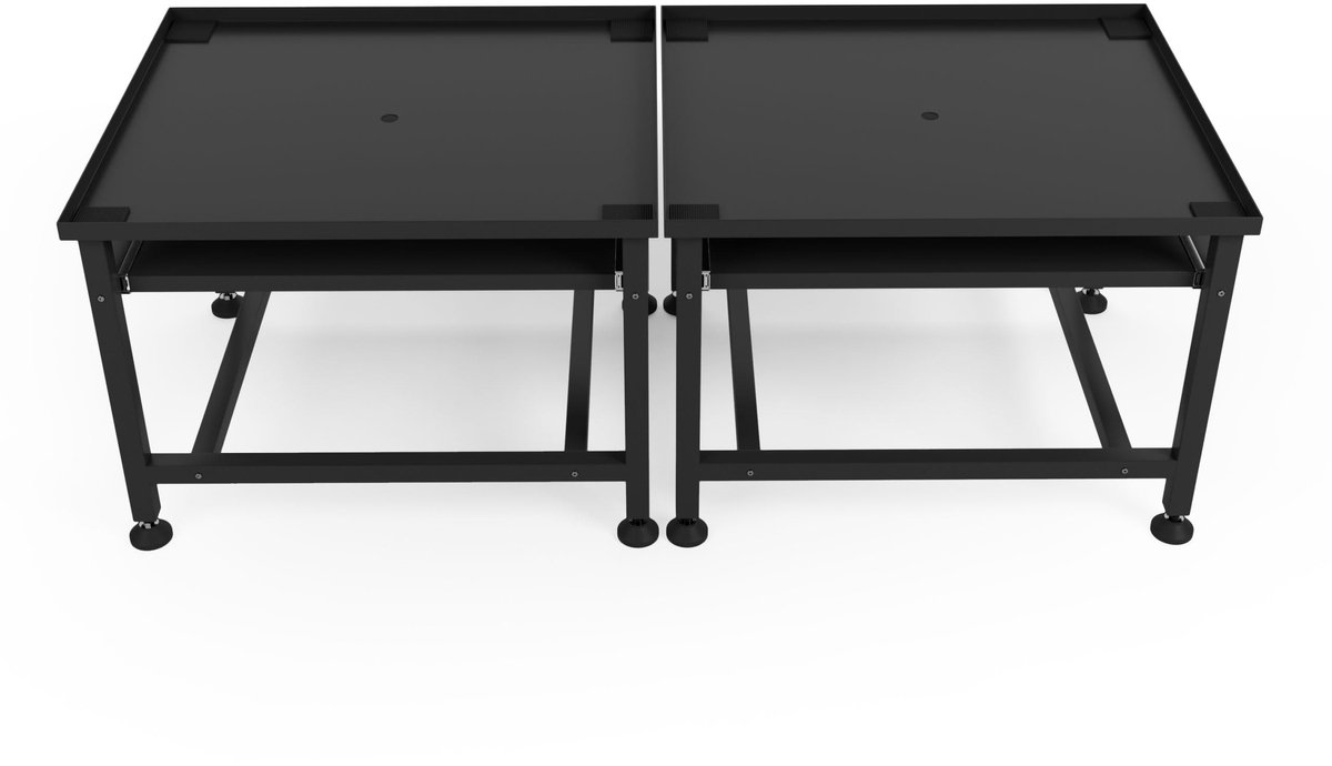 Elzusha - Wasmachine Riser - Verhoging voor Twee Apparaten - 45 cm Hoog - Zwart