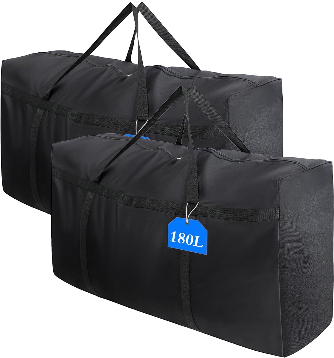 Elzusha - 2 Stuks Waterdichte Jumbo Opbergtassen van 180L met Ritssluiting