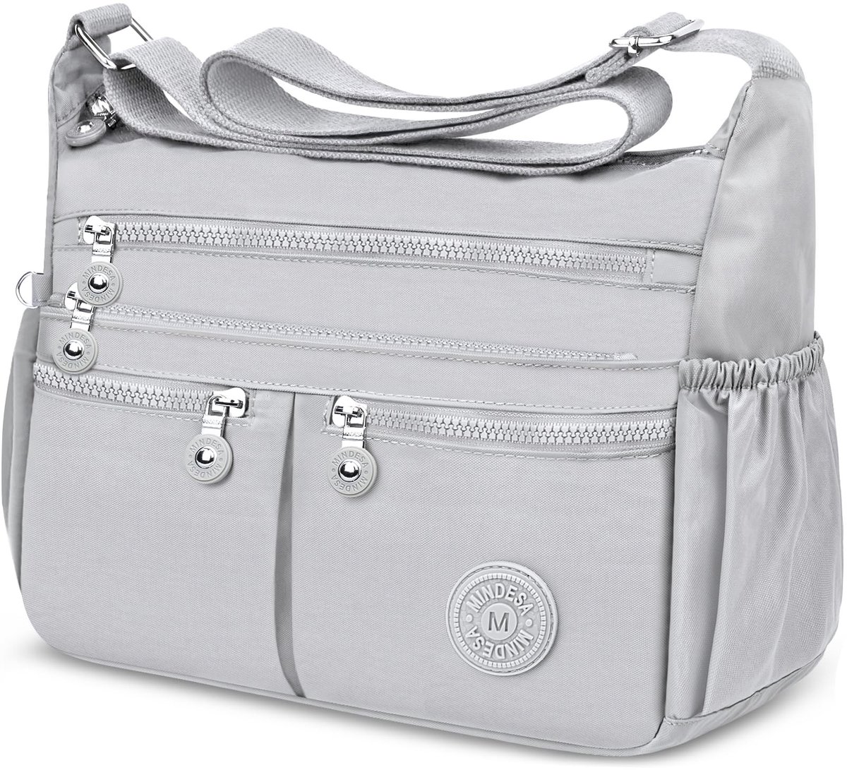 Elzusha- Crossbody Bag - Waterdichte Nylon Tas - Grote Capaciteit - 11 Vakken - Casual Handtas - Lichtgewicht & Eenvoudig te Reinigen - Schoudertas