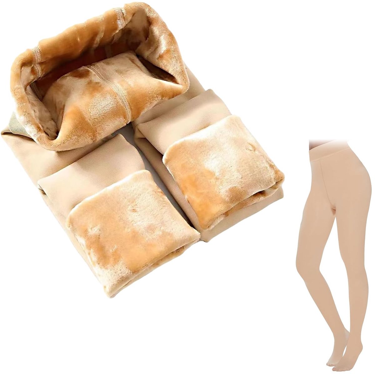 Elzusha- Thermische Panty Hoge Taille - Winter Warmte - Zachte/Elastische Tights - Ademend - Comfortabel - Ideaal voor Koude Dagen