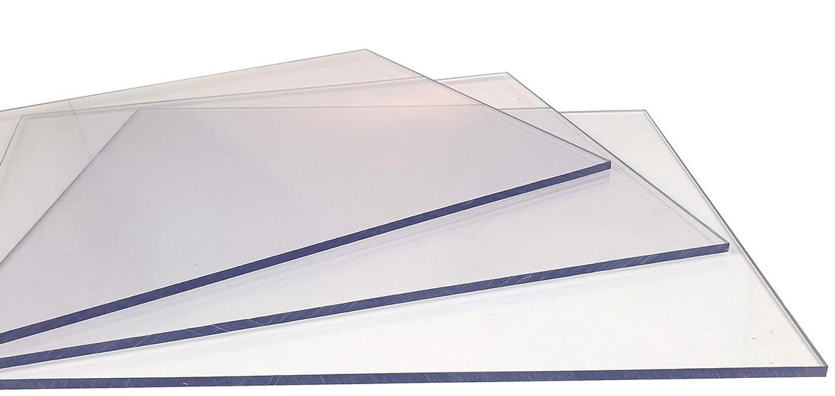 Polycarbonaat Platen - Transparante Kunststof - Bouw Projecten - Hoge Slagvastheid - 1250 x 680 mm - Transparant