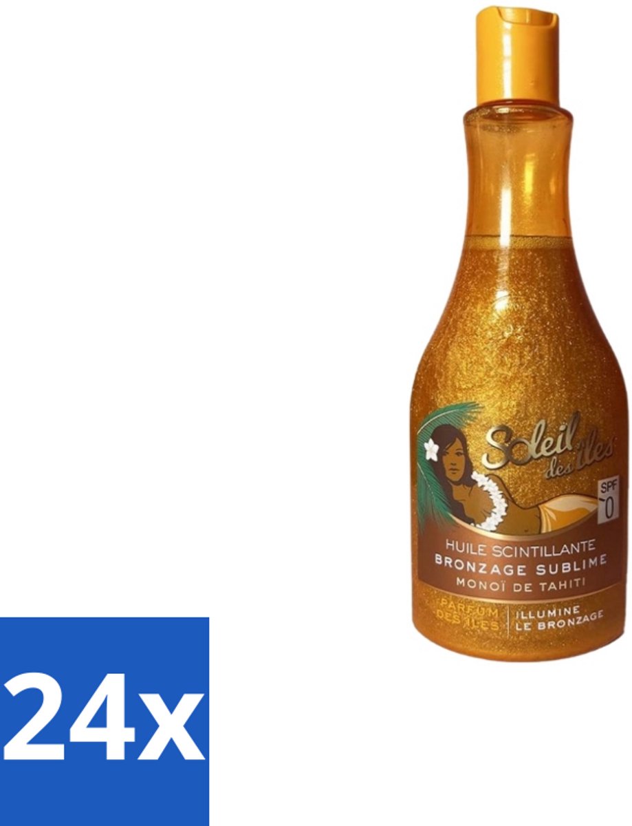 24 x Soleil des Îles – Droge Olie – Sparkling Bronze Monoï de Tahiti – 150 ml - Bruiningsolie - Glansolie - Bronzen Glans - Droge Olie - Monoï Tahiti