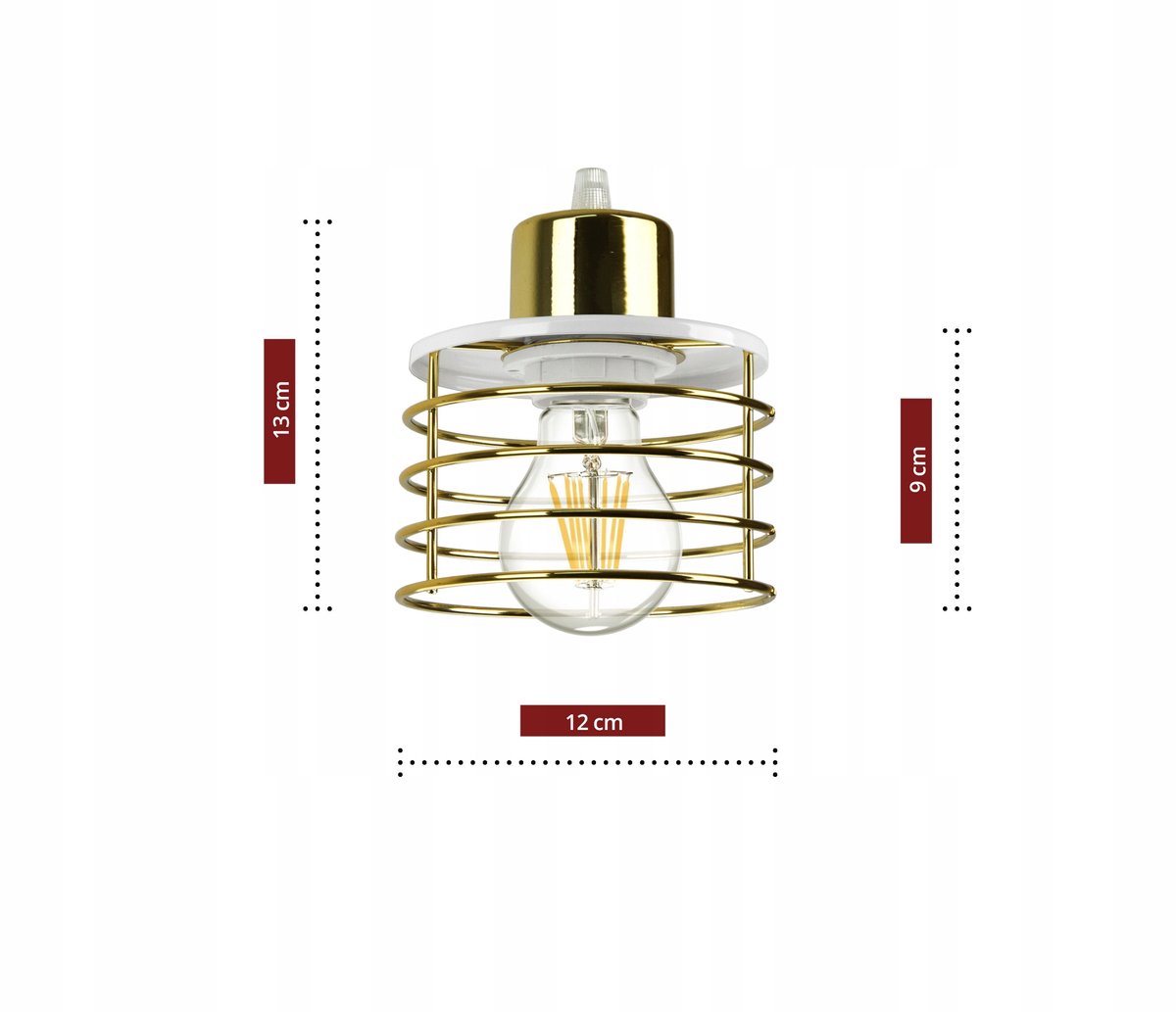 Glamour Spinlamp Goud Chroom Koper Wit - Hanglamp E27