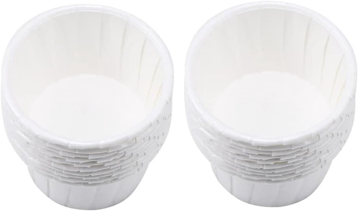 Wegwerp Bekers - Wax Cups - Voorbereiding Ingrediënten - Milieuvriendelijk Materiaal - 100 Stuks - Wit