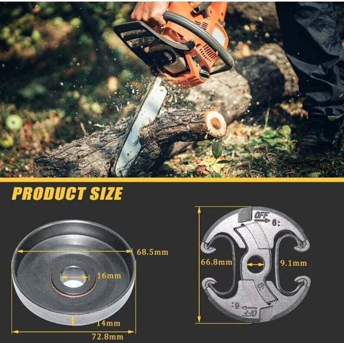 Vervangingsset Geschikt voor Husqvarna kettingzaagkoppelingen en naaldlagers 340 345 346XP 350 351 353 445 450 E.