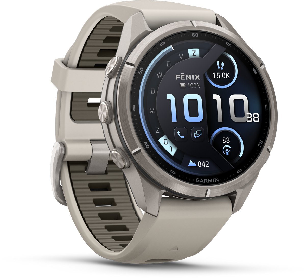 Garmin fēnix 9 Pro InReach/LTE - 43 mm - Multisport GPS Smartwatch - 1.3" AMOLED-scherm - Titanium behuizing - Tot 10 dagen batterijduur thumbnail 2