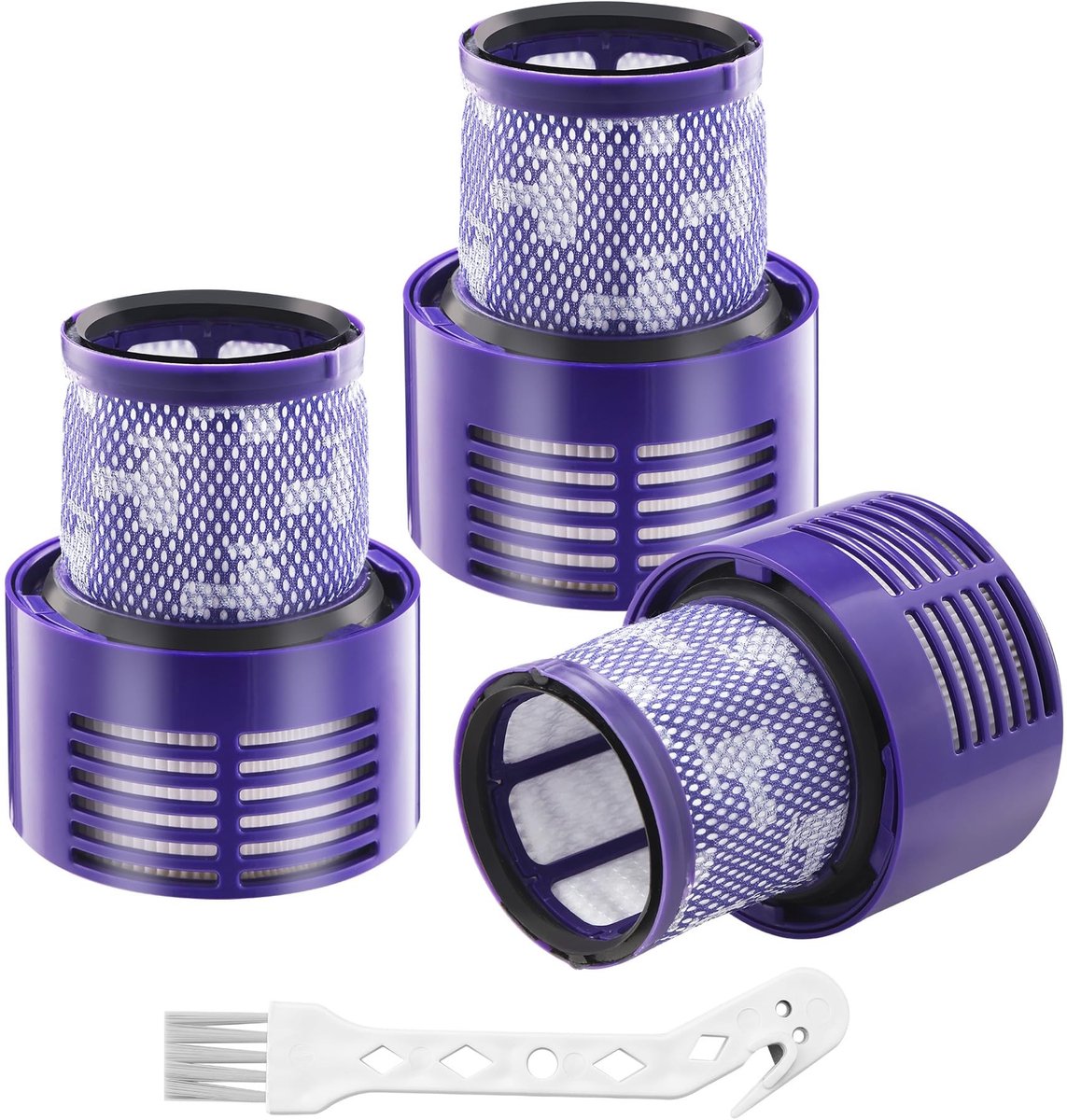 Elzusha - 3 Filters en 1 Reinigingsborstel voor Dyson V10