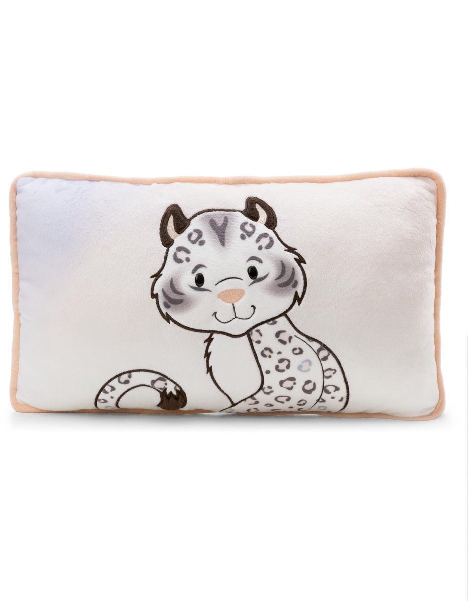 Elzusha - Snow Leopard Eleni Snowbell Kussen - Fluffy Knuffel voor Kinderen en Volwassenen
