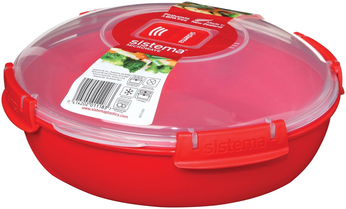 Elzusha - Magnetron Bord 1,3 L in Rood voor Snelle Maaltijden