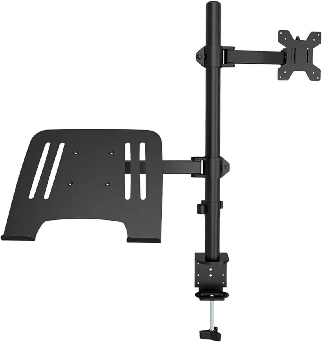 Dubbele Monitorarm 13-27 inch – Verstelbare Monitorhouder voor Bureau met 360° Draaibare Bureaubeugel, C-Klem en VESA 75x75/100x100 mm – tot 8 kg
