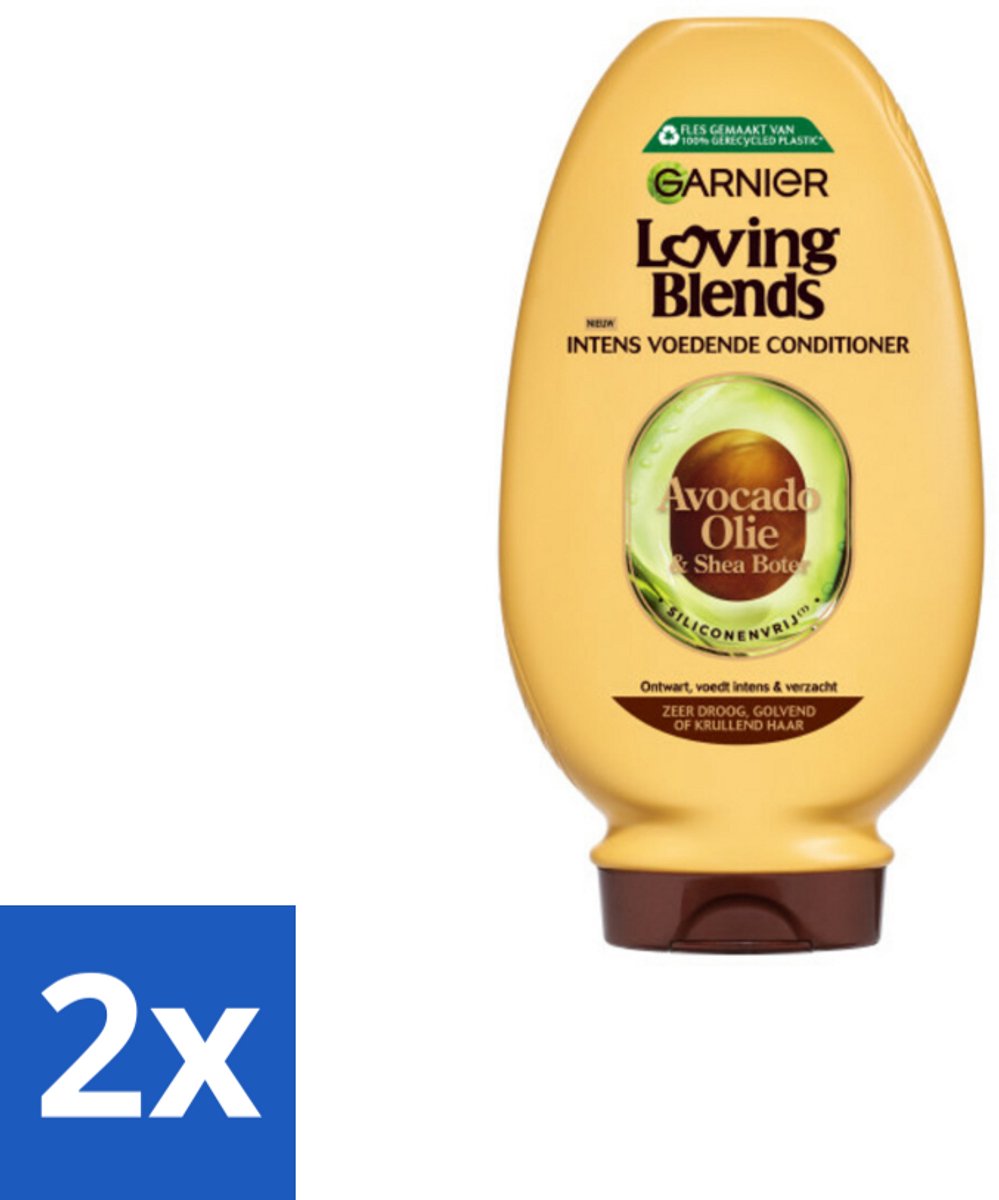 2 x Garnier Loving Blends Avocado Olie en Shea Boter Conditioner 250 ml - Avocado Olie - Shea Boter - Haarverzorging - Droog Haar - Pluizig Haar