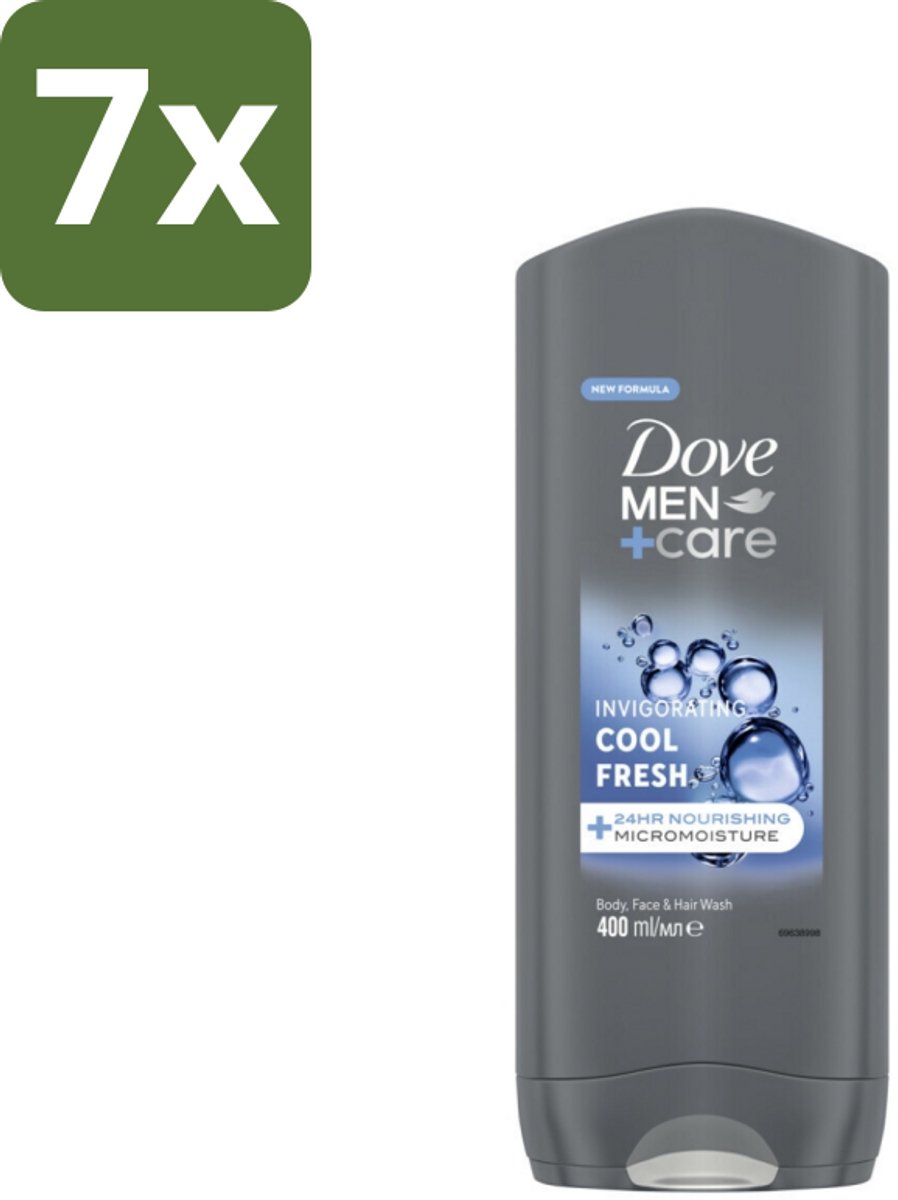 7 x Dove - Douchegel - Men+ Care Cool Fresh - Verfrissend en energiegevend - 400 ml - Douchegel Voor Mannen - Verfrissend Douchegel - Hydraterende Douchegel - Micromoisture Technologie - Douchegel Voor Lichaam