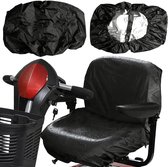 1x Scootmobiel Zitting Beschermhoes - 100×50cm - Stoelhoezen Met klittenband - Regenhoes - Waterdicht - Zonwerend - Stofdicht - Regenbestendig - Stoelbeschermhoes - Voor elektrische rolstoelen en scootmobielen - Universeel - Zwart