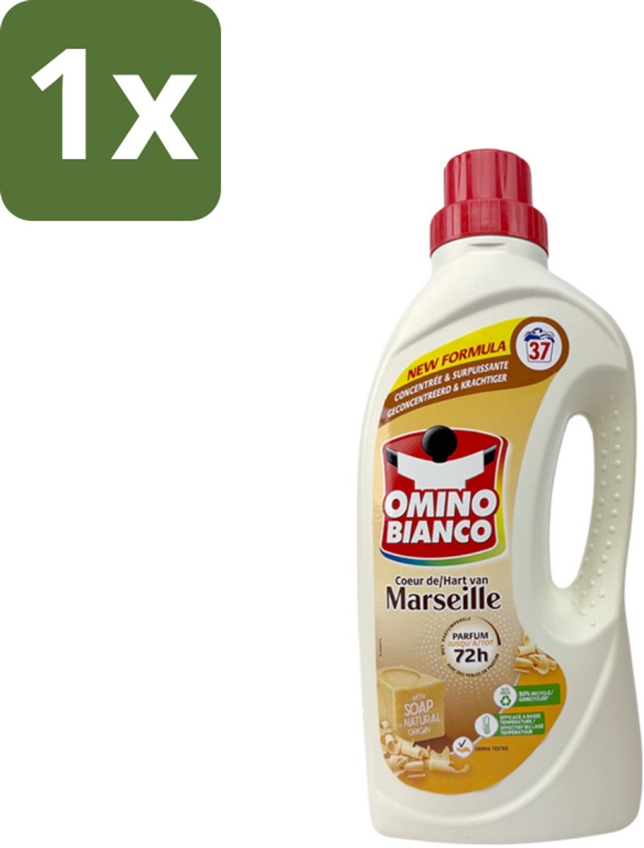 Omino Bianco - Marseille - Wasmiddel - Natuurlijke Zeep - Witte & Gekleurde Was - 37 Wasbeurten - 1 stuk