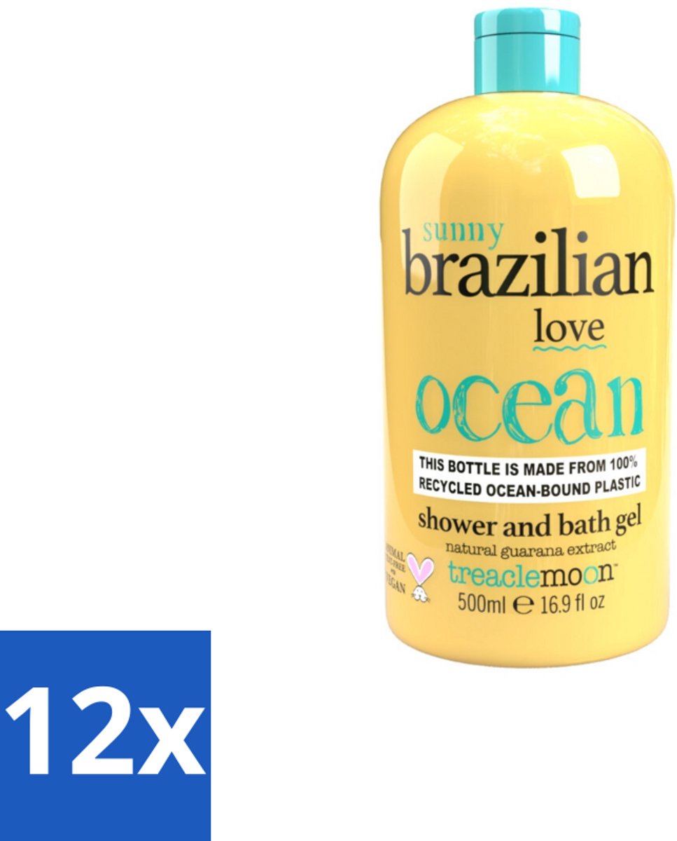 Treaclemoon – Bad- & Douchegel – Brazilian Love – 500 ml - Voordeelverpakking - 12 stuks