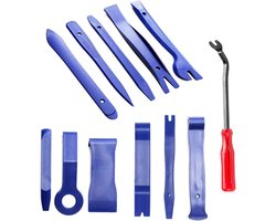 Auto Trim Removal Tool - 12x verwijdering gereedschap set - Kit voor verwijderen van autoafwerkingen - gereedschap voor de installatie van autoradio‘s - deuren en instrumentenpanelen - plastic wrikgereedschap - reparatiegereedschap