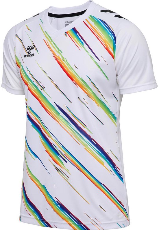 Hummel Match Triumph Shirt Korte Mouw Heren - Wit / Multicolor | Maat: L