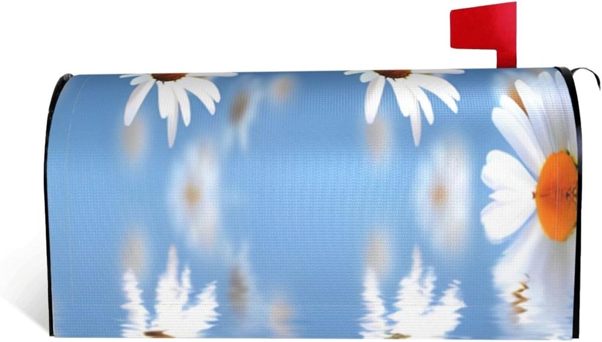 Brievenbushoes Wit - Brievenbusdecoratie - Buiten Decoratie - Magnetische Bevestiging - 46 x 53 cm - Zwart