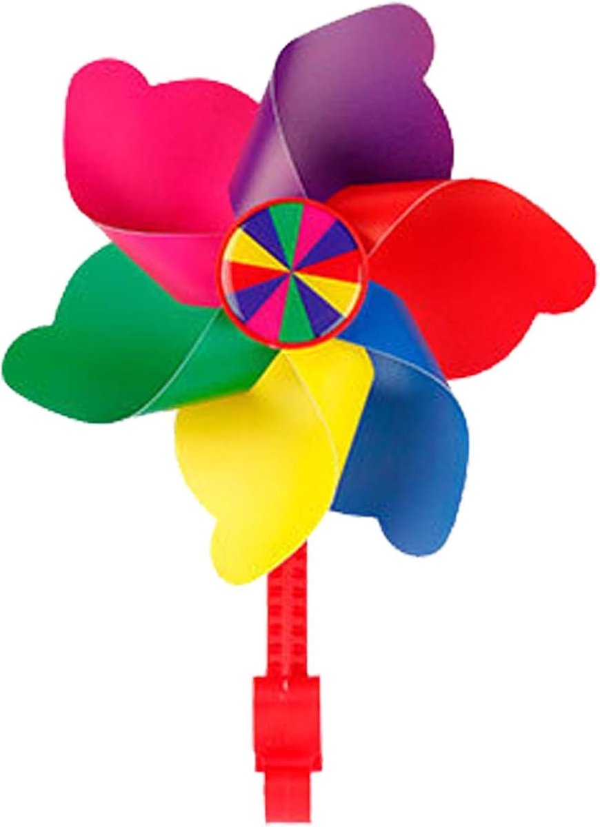 Fietsstuur Windmolen Kinderfiets Decoratie Fietsen Versieren Zachte Bladen 17.8 x 15.9 x 4 cm Regenboog
