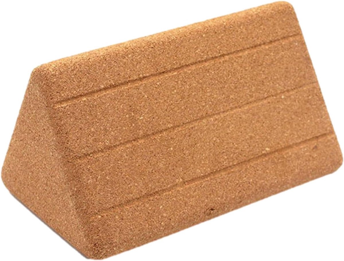 Kurk Yogablok - Yogasteen Pilates Stretchblok - Houdingsondersteuning - Hoge Dichtheid - 195 x 11 x 11 cm - Natuurlijk