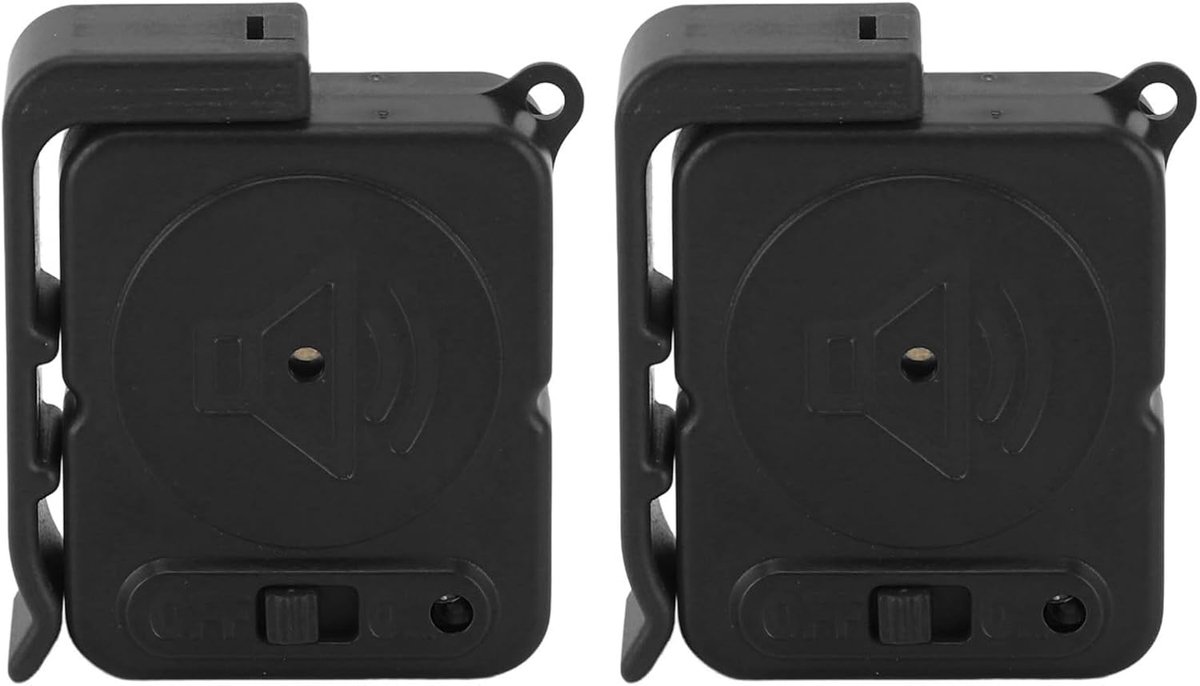 Deurgreep Alarm - Draagsensor Alarm - Reisbeveiliging - Trillingsgevoelige Sensor - 9x8x2 cm - Zwart