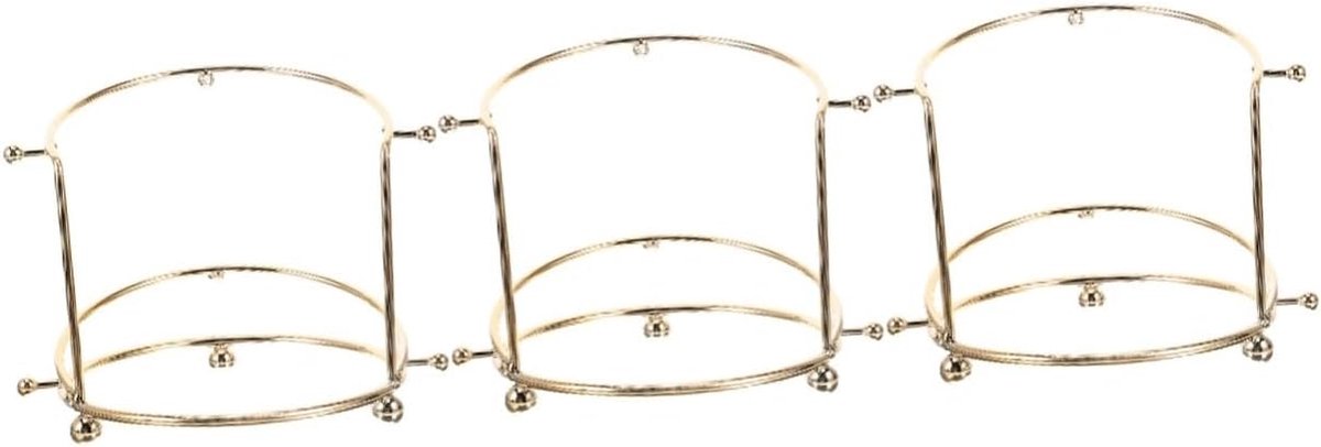 Kroon Display Houder - Haarband Organizer - Accessoires Presenteren - Stabiele IJzeren Structuur - 3 Stuks - Goud