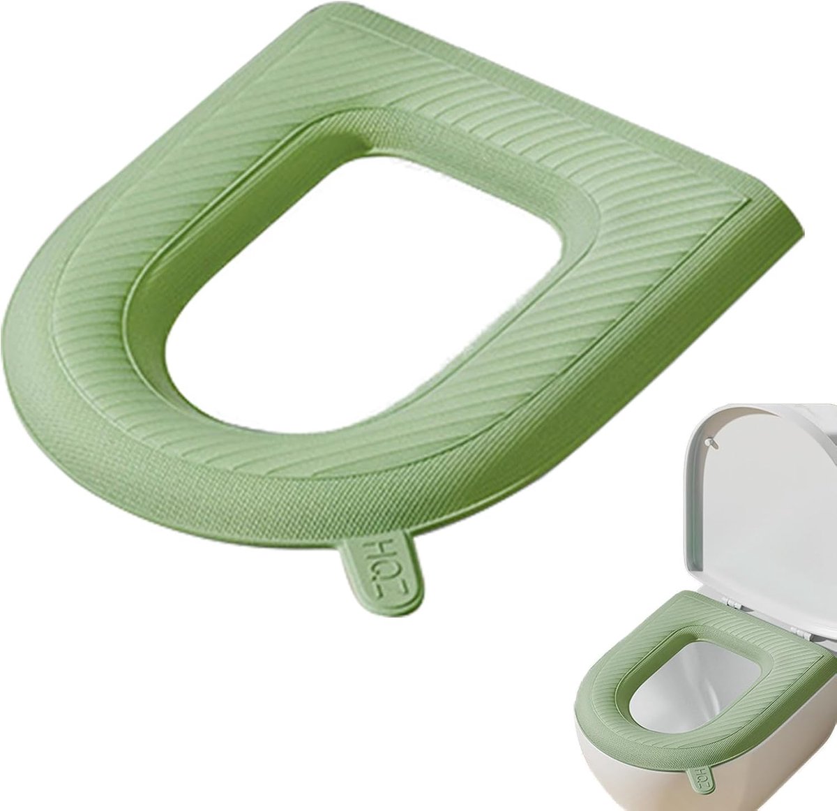 Toiletkussen - Toiletbrilhoes - Hygiënisch Zitten - Waterdicht EVA Materiaal - 43 x 39 cm - Avocado-groen