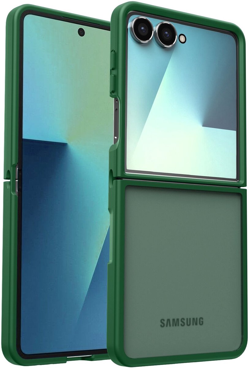 Hoesje Geschikt voor Samsung Galaxy Z Flip 7 - Matte Back Cover - Groen