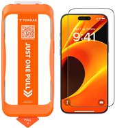 TORRAS Install Master 9H Tempered Glass Geschikt voor Apple iPhone 17 Pro Max - Screen Protector met Frame - Gemakkelijke Installatie - Volledig Dekkend - Militair Getest Glas