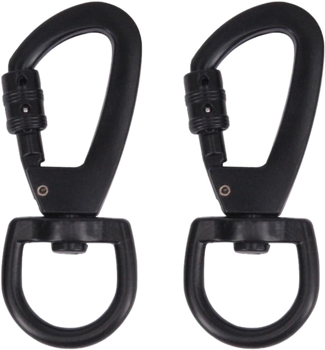 Set van 2 Robuuste Carabiners voor Klimmen en Sleutels, Draaibare Haak voor Hondenriem en Bergsport