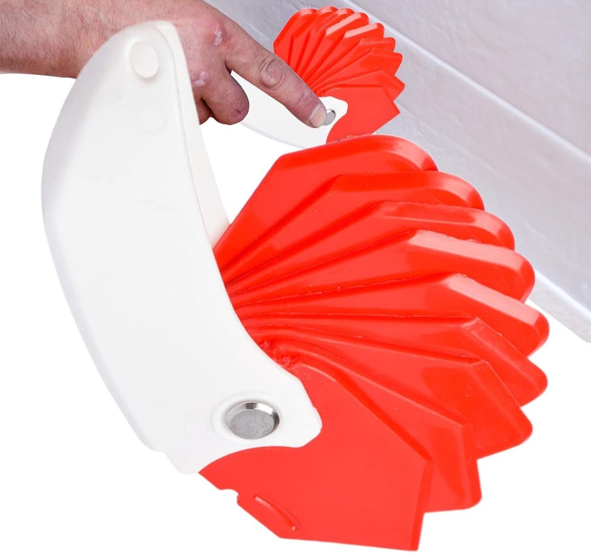 Kit Afwerkingstool - Kitverspreider Applicator - Nauwkeurig Afwerken - 9-in-1 Functionaliteit - 15 cm - Rood