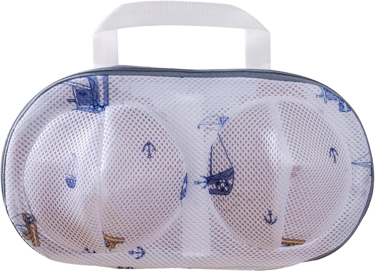Mesh Waszakken - Wasmachinebeschermers Rits - Delicate Kleding Wassen - Ademend Gaasontwerp - 20 x 24 cm - Blauw