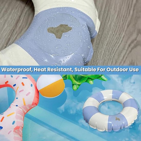 Reparatiedoek Set - Waterdichte Pleisters - Opblaasbaar Repareren - Zelfklevende Verharding - 8.9 cm Breed - Transparant — afbeelding 4